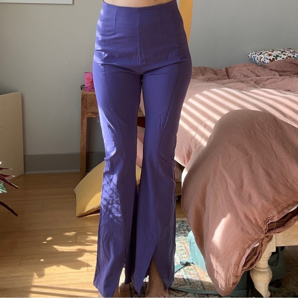 Free People- purple split pants